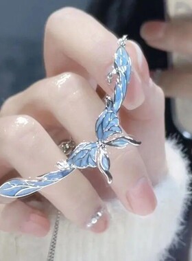 梦蝶少女心蓝色蝴蝶手炼2025新款小众设计高级感森系公主显白手饰
