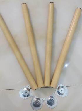 木头桌腿家用桌腿配件加粗实木桌脚写字桌桌腿加高可拆卸木脚支架