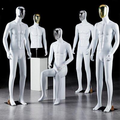 服装店男装模特道具全身塑料假人体台衣服模特男人偶橱窗展示架子