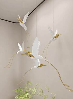 婚庆仿真蜂鸟塑料飞鸟亚克力蜂鸟小鸟道具用品婚礼装饰挂饰吊饰鸟
