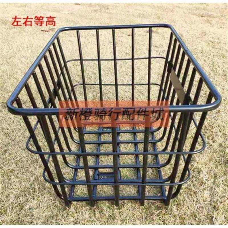 载重王车筐前置大号加粗电动车筐加厚无盖结实电动车拉货筐自行车