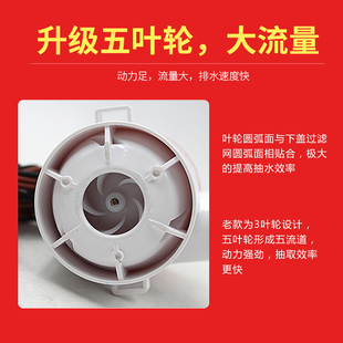 12V/24V伏直流潜水泵舱底泵小型排水泵游船艇抽水底吸1100GPH