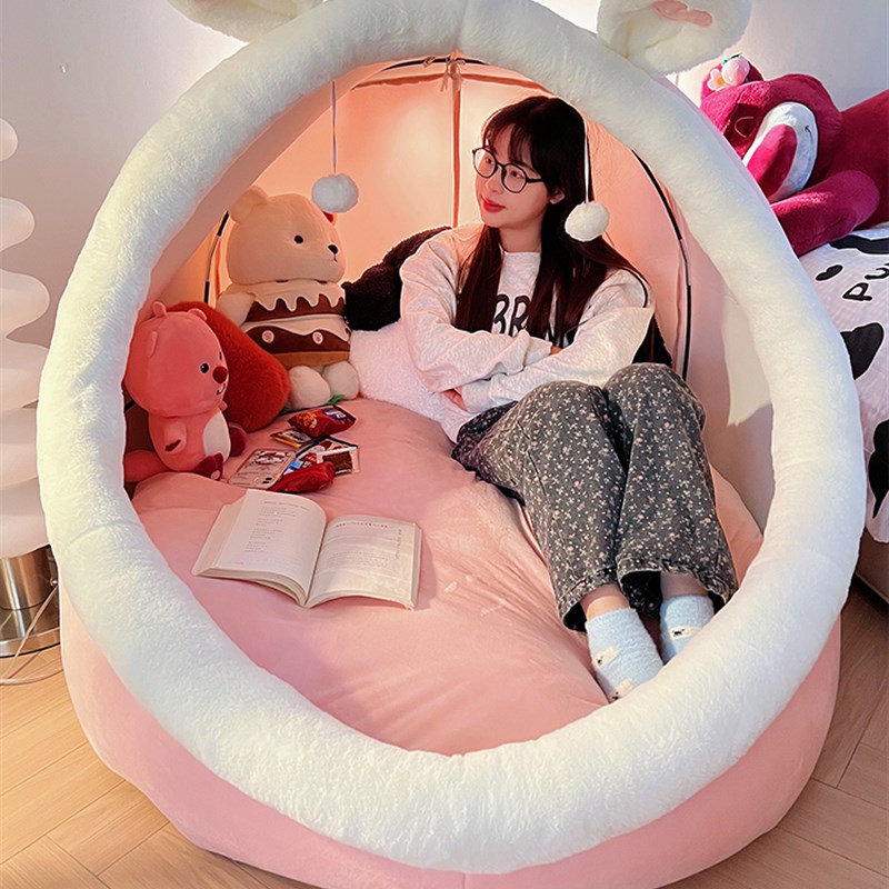 人类猫窝大号帐篷女生睡觉怪兽小窝狗窝懒人沙发生日礼物毛绒玩具