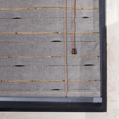 慕布卡麻草兔尾卷拉式半遮光日式竹卷帘卧室客厅茶室新中式卷窗帘