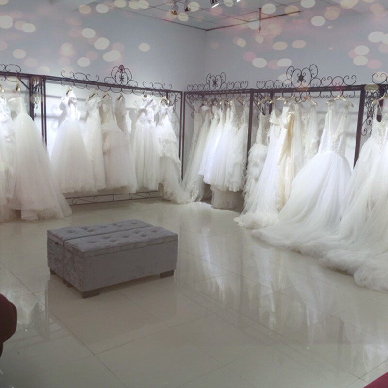 铁艺婚纱架高档礼服旗袍展示架 挂婚纱架子落地服装架衣服货架