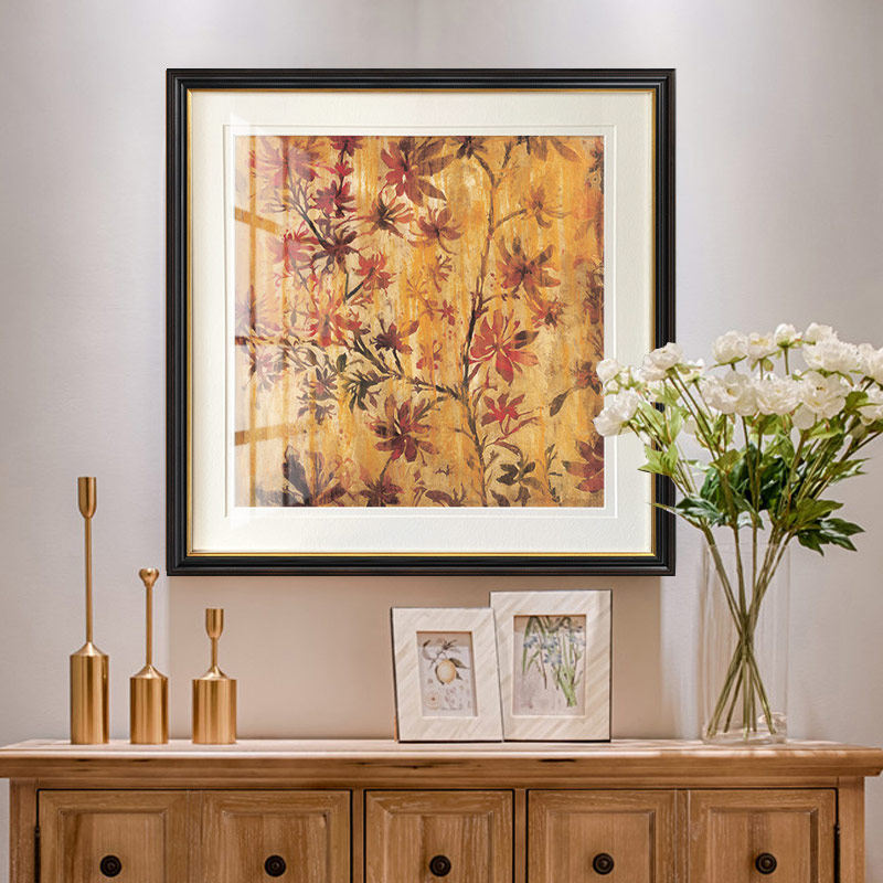 简美卧室装饰画玄关走廊客厅画餐厅大幅壁画别墅酒店挂画热带植物