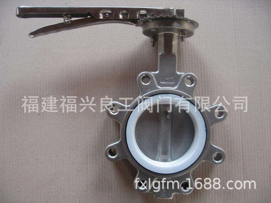手动D72F蝶阀凸耳式梅花型对夹软密封DN50 65 80 100 150图片