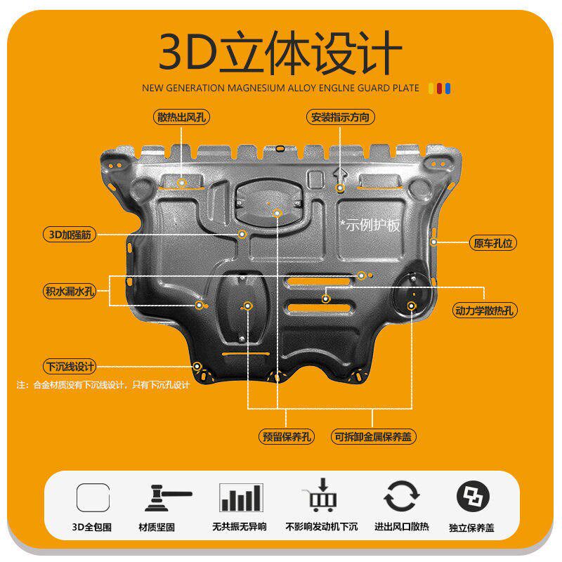 陆风X5发动机下护板原厂改装配件2018款陆风X5PLUS底盘装甲护底板