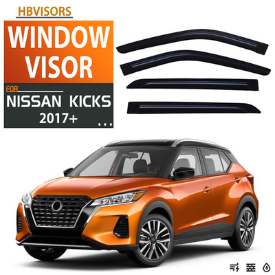 适用于2017+NISSAN KICKS晴雨挡雨眉遮雨档黑武士Window visor