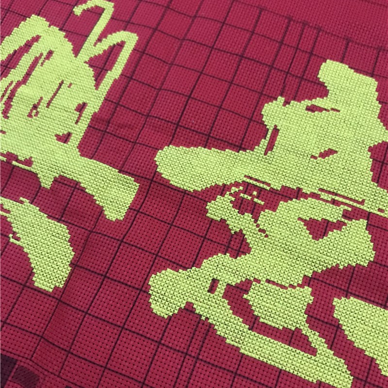 纯手工十字绣成品生意兴隆红底金色喜庆祝福开业大幅店铺包邮