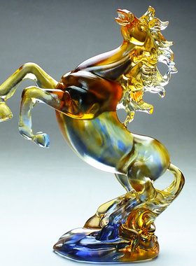 开业礼品一马当先琉璃摆件马工艺礼品摆饰小精致客厅创意贺礼招财