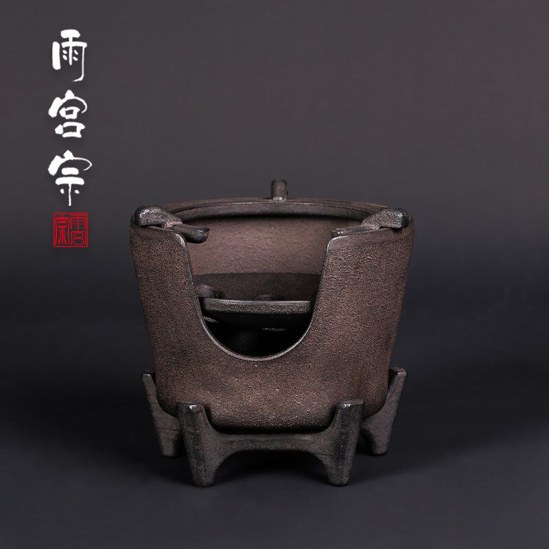 日式复古炭炉家用烧水煮茶铸铁炭炉酒精铁炉适用各种茶壶铁壶