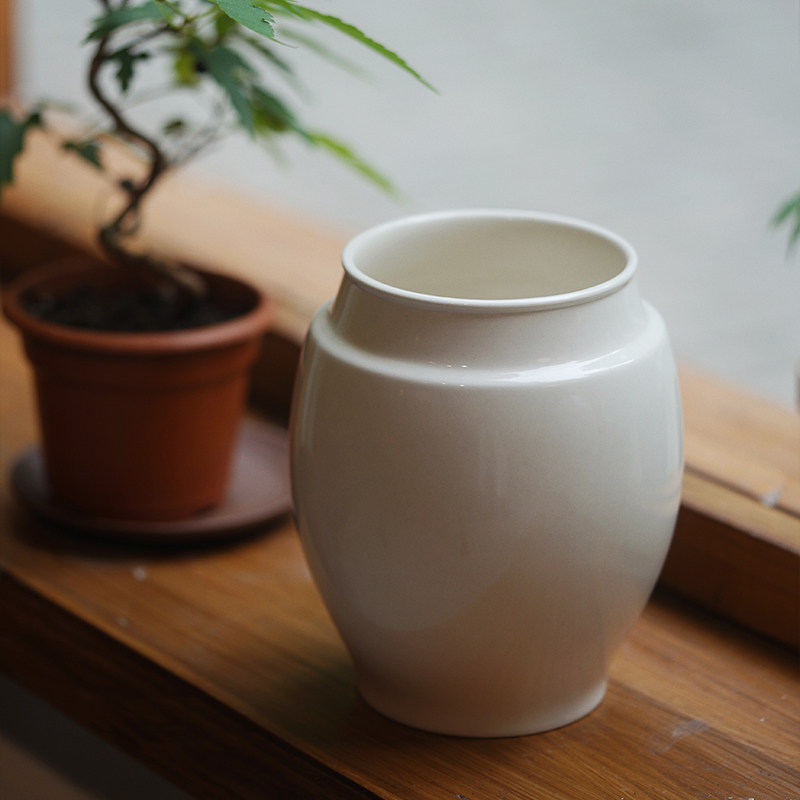 元无 恬素 陶瓷小罐子 手工拉坯 花器 花瓶摆件桌面 茶席道具包邮