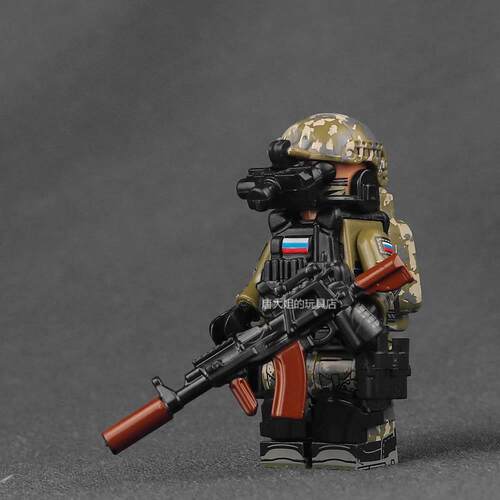 中国积木打仗特种兵小人第三方阿尔法部队俄军拼装积