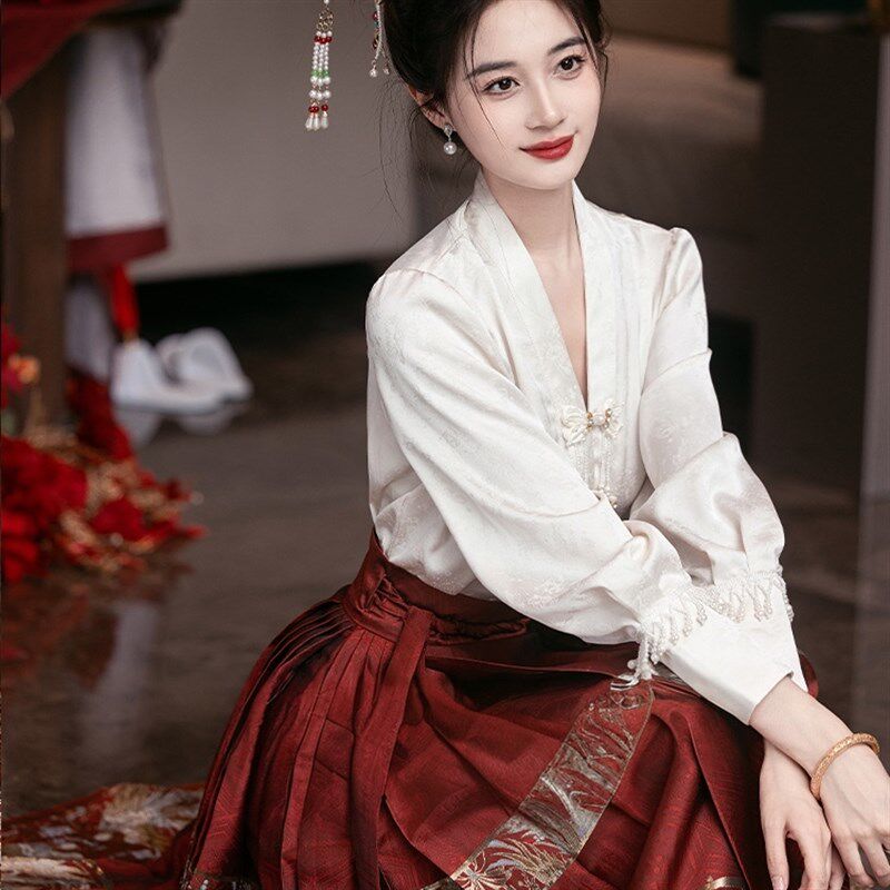 海棠记新中式马面裙订婚服套装新娘国风敬酒服结婚回门服春夏款女