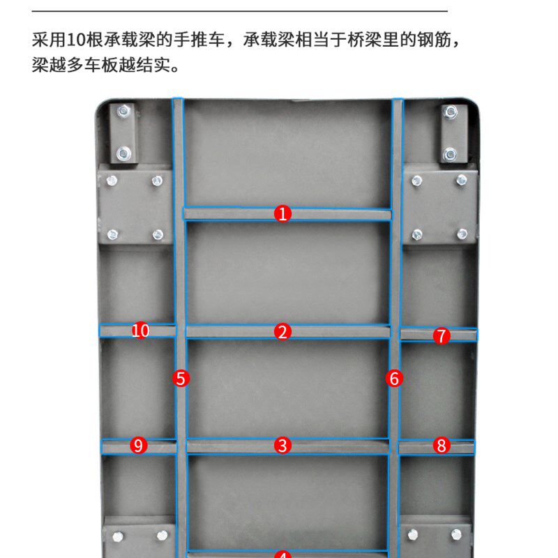 钢板车平板车手推车拉车折叠便携搬运载重王拖车板车小推车拉货