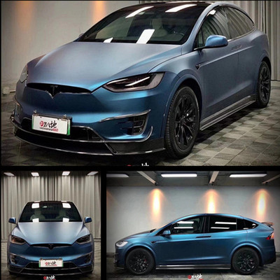 汽车全车身改色膜超亚金属绿灰子夜蓝整车改装贴膜摩托车个性贴纸