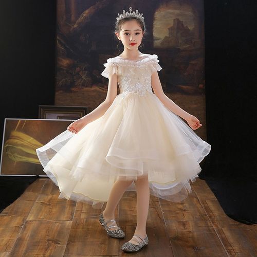 儿童礼服2024新款女童公主裙甜美洋气小女孩蓬蓬女童钢琴演出服