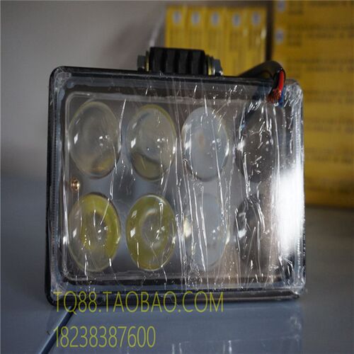 新4 寸汽车方LED射灯加装大灯辅助前杠灯越野车卡货车工程挖机农