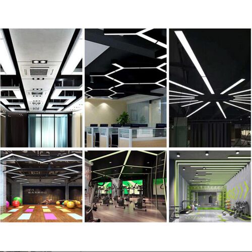 led方通灯办公室超亮长条格栅吊顶商场超市教室健身房条形吊线灯