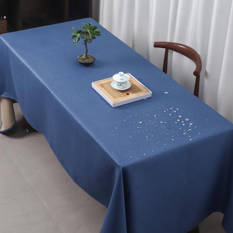 桌布防水加大长方形加宽会议茶几新中式茶桌布展会定制茶台布