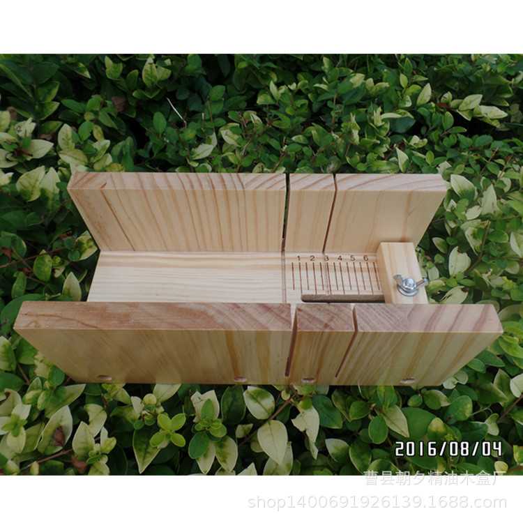 切皂器木制切皂台双刀槽 制皂diy工具带刻度现货