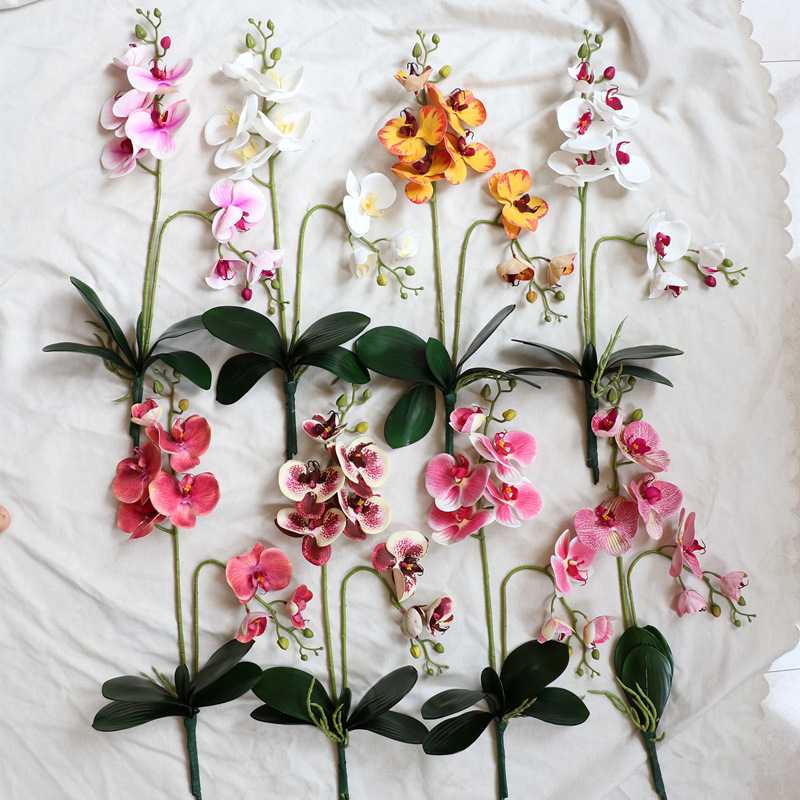 pu蝴蝶兰3D打印仿真花假花盆景欧式家居装饰花艺插花摆件