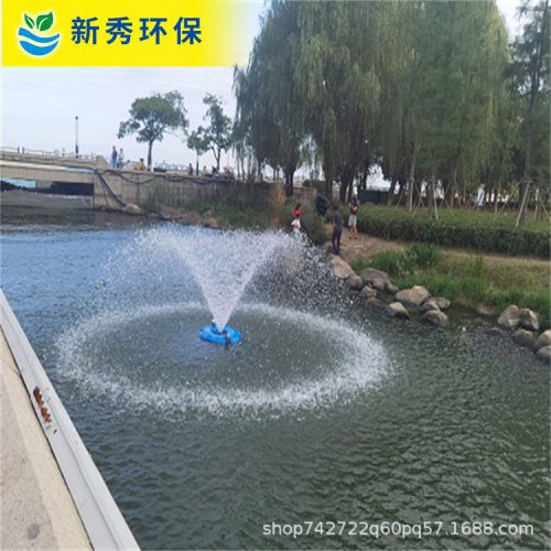 提水式喷泉曝气机漂浮喷泉式增氧机喷泉景观曝气机