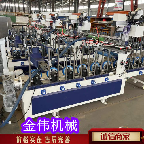PVC型材冷胶覆膜包覆设备 门窗线条凹凸面阳角线包覆机 宽窄可调