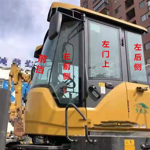临工955F装载机挡风玻璃968F/956铲车前档侧门上下后档侧钢化玻璃
