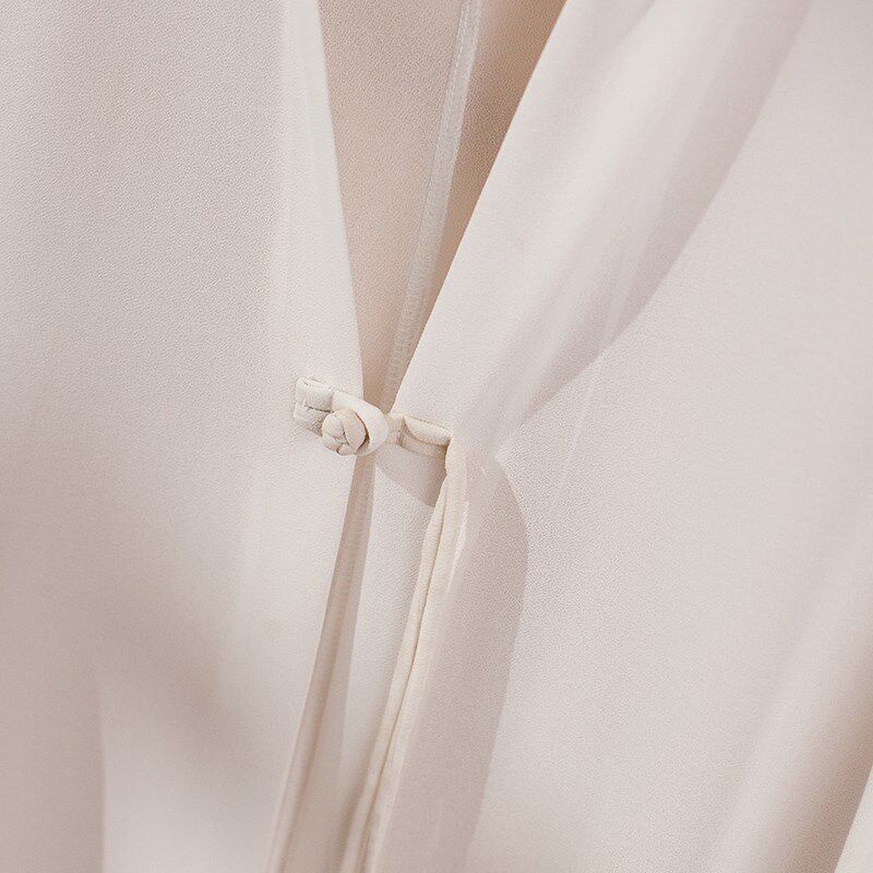 夏季薄款长袖防晒开衫女2024新款雪纺防晒衬衫外搭新中式国风上衣