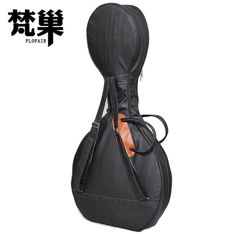 梵巢乐器配件皮革黑色大阮包防水加厚包双肩背可提两用通用琴袋子