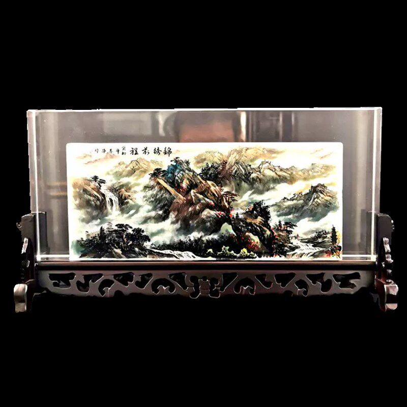 衡水内画屏风纯手工绘制摆件办公室装饰品收银台饭店公司开业礼品