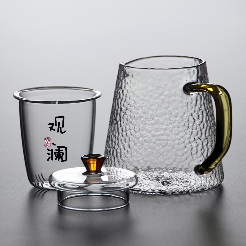 日式锤纹玻璃茶壶过滤耐高温小号泡茶器花茶壶家用煮红茶茶具套装