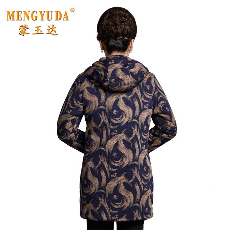 驼绒棉衣妈妈中长款加厚加大中老年女装外套防寒保暖服保暖送老人