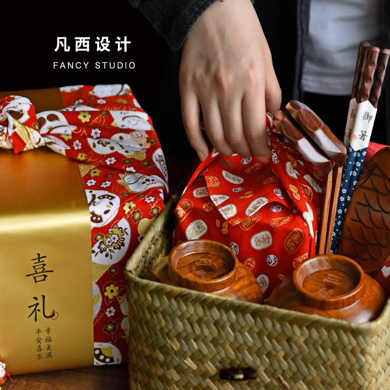 招财猫乔迁新居结婚礼品新婚订婚礼物送新人闺蜜碗筷餐具礼盒套装