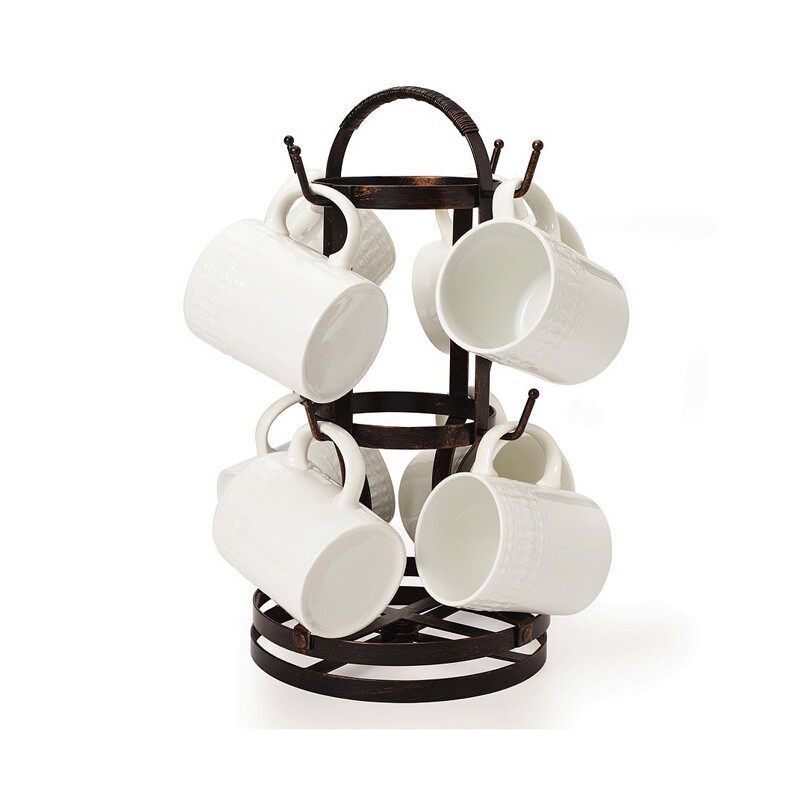 纯手工杯子收纳架茶水杯马克杯咖啡杯挂架多层架铁艺整理架沥水架