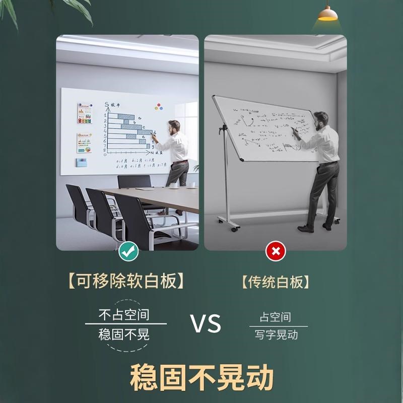 白板墙贴可移除磁性办公室写字板家用教学儿童画板不伤墙玻璃磁吸