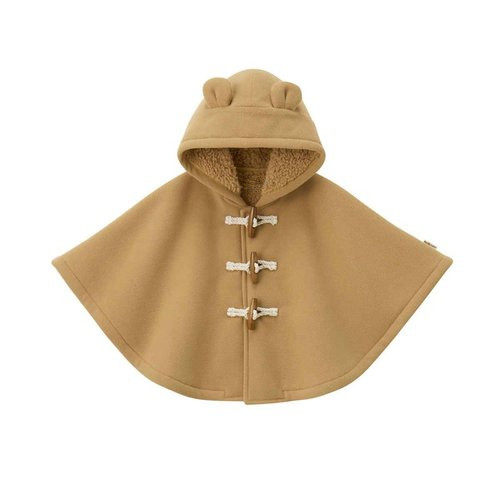 2021男女宝宝英伦学院风牛角扣披肩外出斗篷童装加厚披风保暖外套