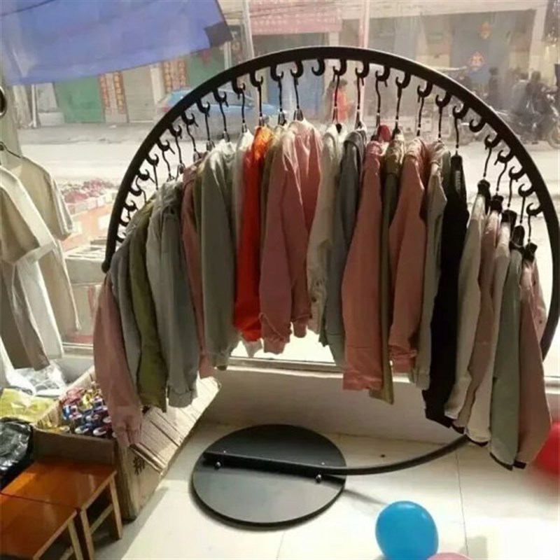 创意铁艺衣帽架落地挂衣服架室内简约时尚挂衣架服装展示架落地式