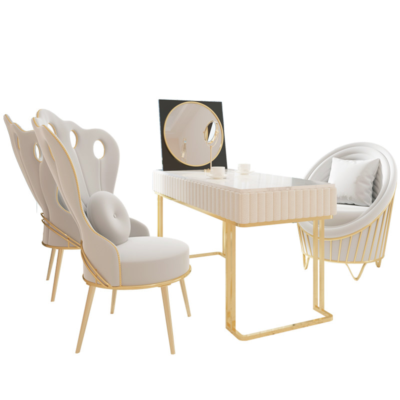 北欧美容院美甲店办公会客沙发奶茶店会客售楼处接待洽谈桌椅组合