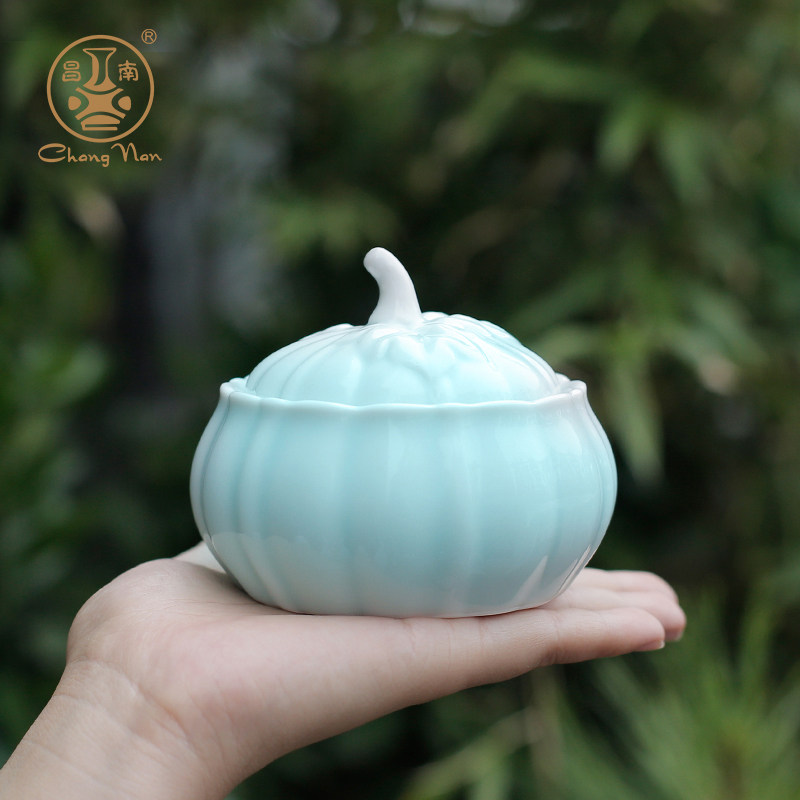 昌南陶瓷存茶储茶密封缸茶叶罐小号迷你醒茶罐便携随身旅行茶仓盒