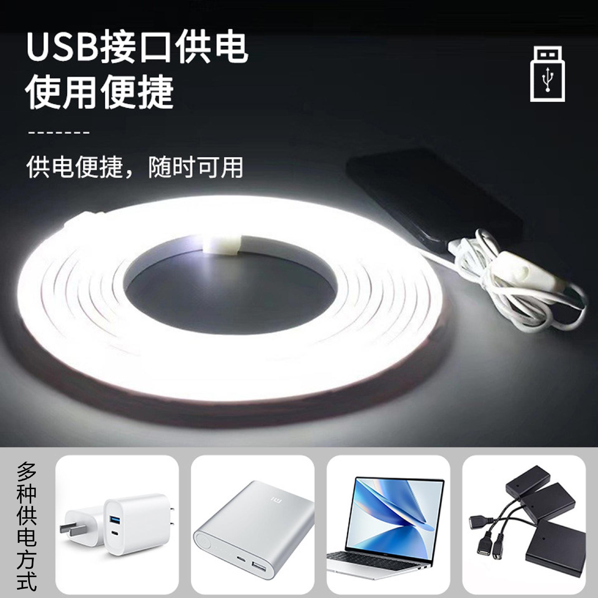 带USB霓虹灯L开5V ED低压USB2835灯带501按钮开关灯光关画框霓虹图片