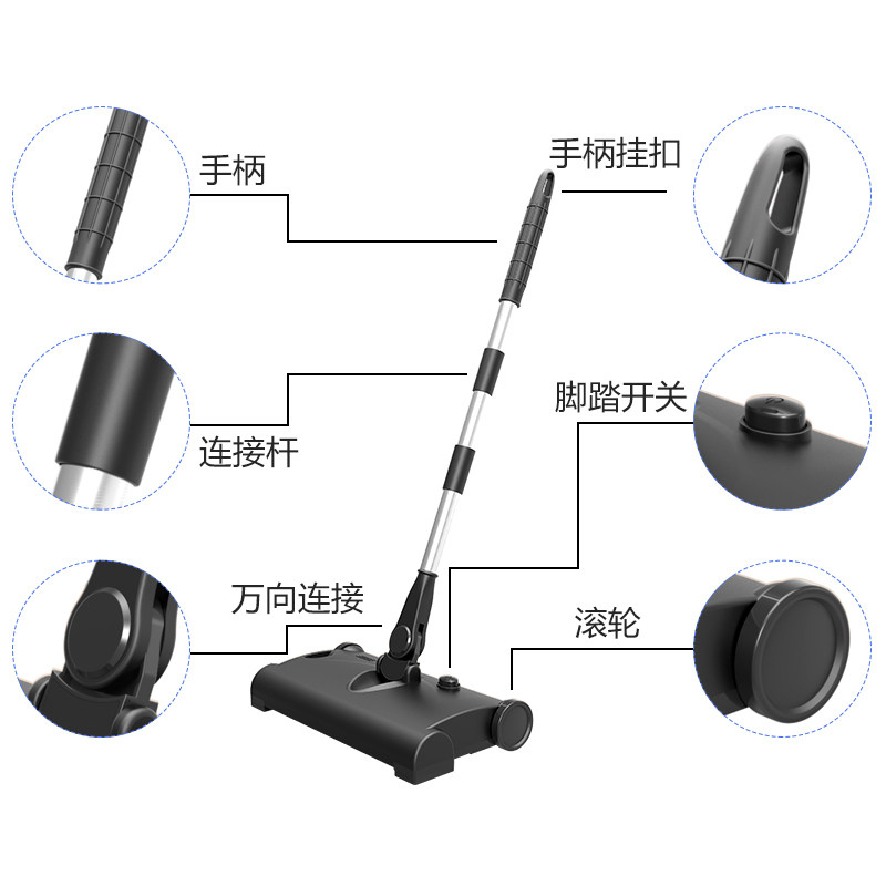 手持充电清洁拖地机吸尘家用无线电动手推拖把一体机自动擦地机器