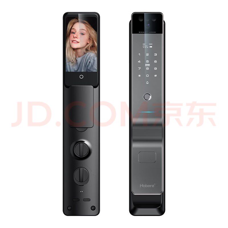 Hobere 弘博汇 人脸识别全自动锁 F1 弘博汇家用智能锁  月光黑
