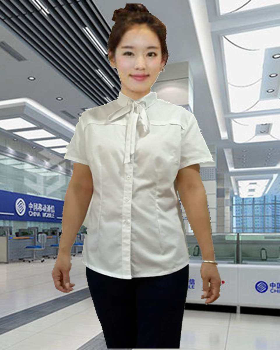 2021新款中国移动公司工作服女夏季修身营业厅夏装春秋短袖包邮