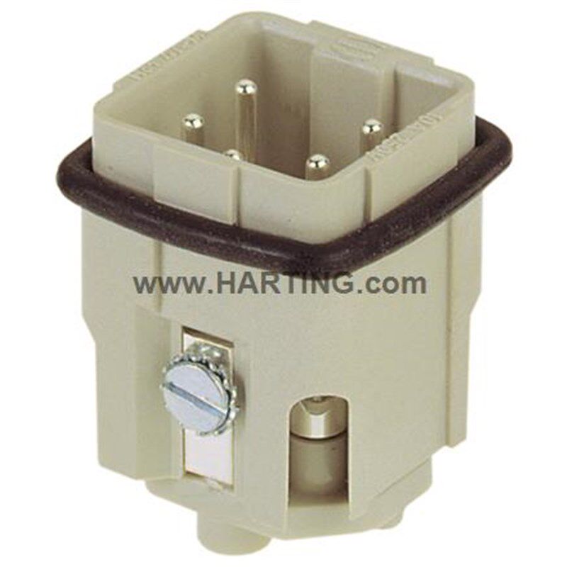 HARTING浩亭连接器5芯公芯HAN4A-M镀银铜合金HAN4A-F09200042611 - 实物图