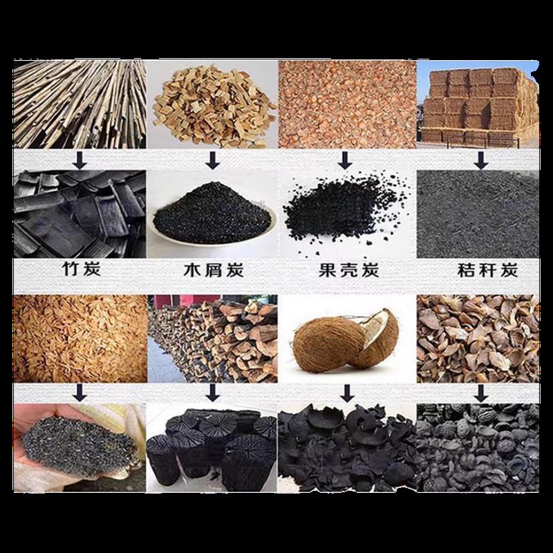 小型家用炭化炉木炭机设备原木材自制核桃炭果木煮茶橄榄炭乌榄碳