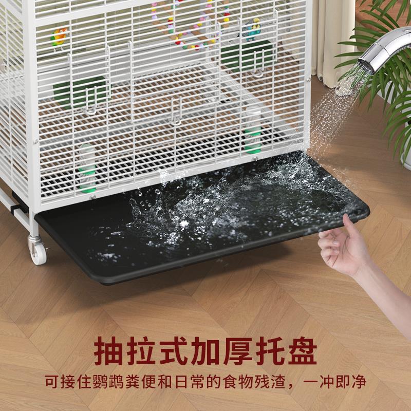 大号加密鸟笼可短飞金属笼珍珠虎皮鹦鹉家用文鸟牡丹鸟笼带轮包邮