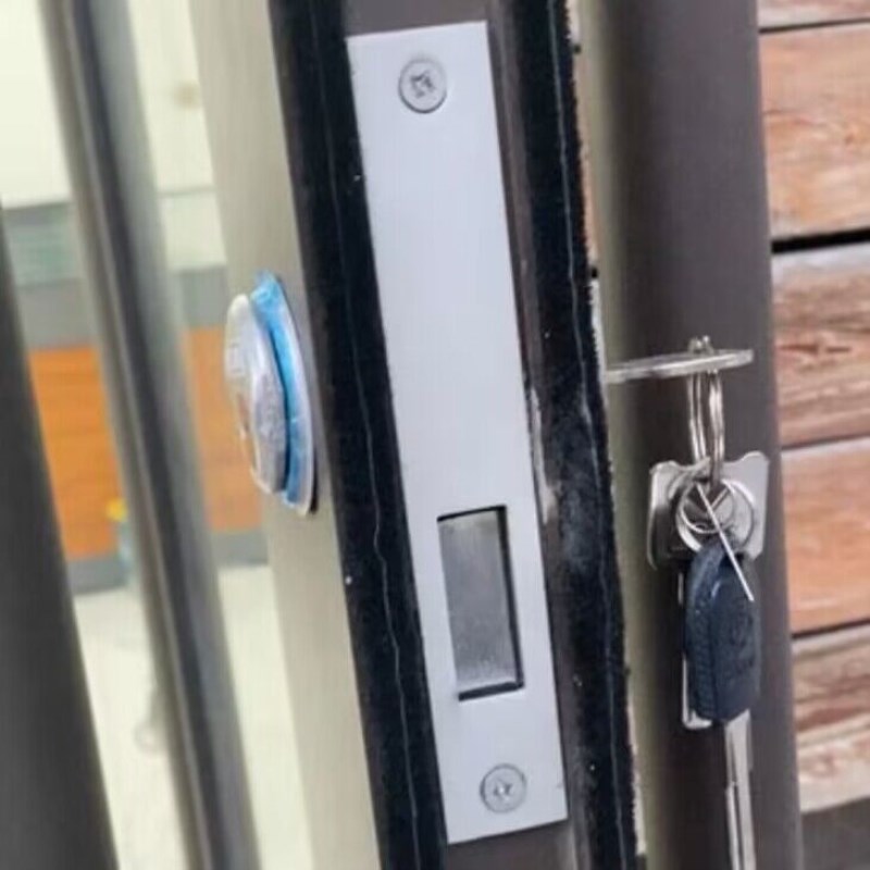 通用型肯德基门锁玻璃门锁锁头双头锁芯双头面有框配件型材门锁胆